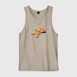 Майка мужская хлопок Чужой из пряни, цвет: миндальный