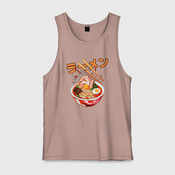 Майка мужская хлопок Ramen Рамен, цвет: пыльно-розовый