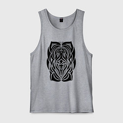 Майка мужская хлопок Tribal Abstract Mask, цвет: меланж