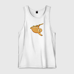 Мужская майка Ленивец свисает с дерева