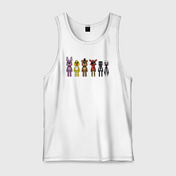 Майка мужская хлопок FNAF команда, цвет: белый
