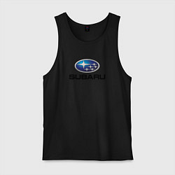 Майка мужская хлопок Subaru sport auto, цвет: черный