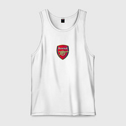 Майка мужская хлопок Arsenal fc sport club, цвет: белый