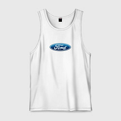 Майка мужская хлопок Ford usa auto brend, цвет: белый