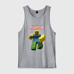 Майка мужская хлопок Roblox бегущий персонаж, цвет: меланж