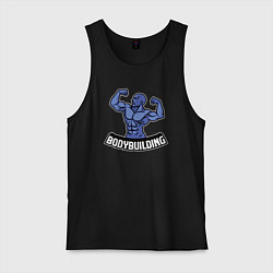 Майка мужская хлопок Bodybuilding power, цвет: черный