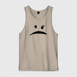 Майка мужская хлопок Привидение с мотором, цвет: миндальный