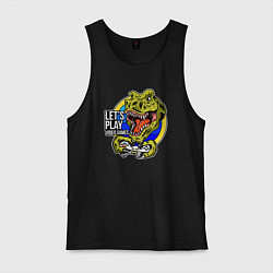 Мужская майка Lets play video games quote