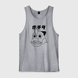 Майка мужская хлопок Почита милашка, цвет: меланж