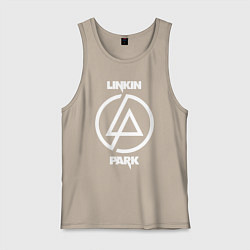 Майка мужская хлопок Linkin Park logo, цвет: миндальный