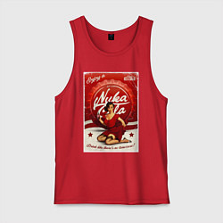 Майка мужская хлопок Фоллаут - nuka cola pin-up girl, цвет: красный