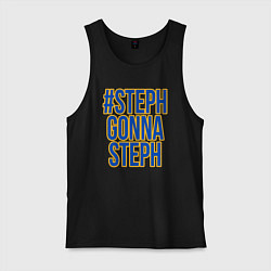 Майка мужская хлопок Steph gonna Steph, цвет: черный