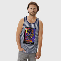 Майка мужская хлопок Хард корпс обложка, цвет: синяя тельняшка — фото 2