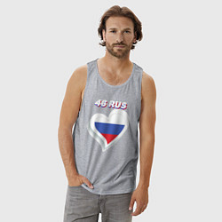 Майка мужская хлопок 46 регион Курская область, цвет: меланж — фото 2