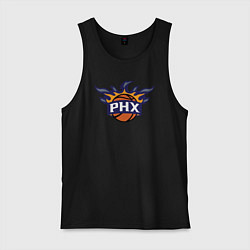 Майка мужская хлопок Phoenix Suns fire, цвет: черный