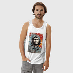 Майка мужская хлопок Портрет Че Гевара, цвет: белый — фото 2