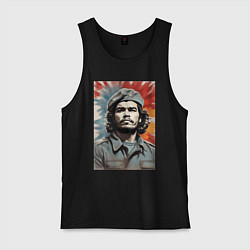 Майка мужская хлопок Портрет Че Гевара, цвет: черный