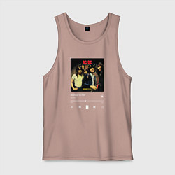 Майка мужская хлопок Highway to hell - AC DC, цвет: пыльно-розовый