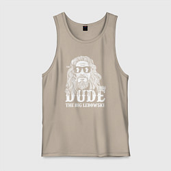 Майка мужская хлопок Чувак, цвет: миндальный