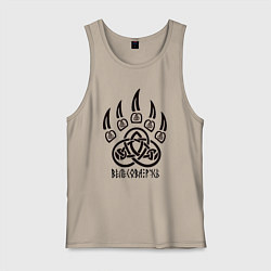 Майка мужская хлопок Велесова русь, цвет: миндальный