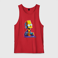 Мужская майка Bart is an avid gamer