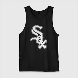 Майка мужская хлопок Chicago white sox - baseball, цвет: черный