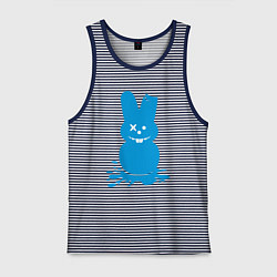 Майка мужская хлопок Blue bunny, цвет: синяя тельняшка