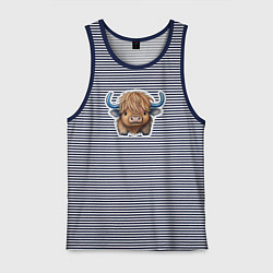 Мужская майка Шотландский волосатый бык