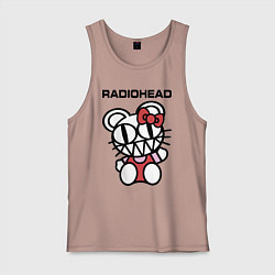 Майка мужская хлопок Radiohead toy, цвет: пыльно-розовый