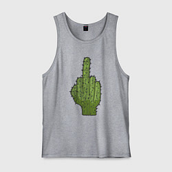 Майка мужская хлопок Cactus fuck, цвет: меланж