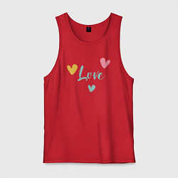 Мужская майка Love and hearts