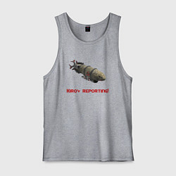 Майка мужская хлопок Red Alert: Дирижабль Киров, цвет: меланж