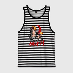 Майка мужская хлопок Банкай Ичиго, цвет: черная тельняшка