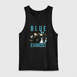 Майка мужская хлопок Синий экзорцист - браться, цвет: черный