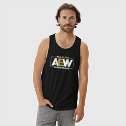 Майка мужская хлопок All Elite Wrestling AEW, цвет: черный — фото 2