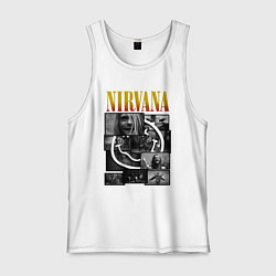 Майка мужская хлопок Nirvana kurt krist dave, цвет: белый