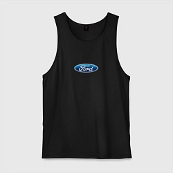 Майка мужская хлопок FORD авто спорт лого, цвет: черный