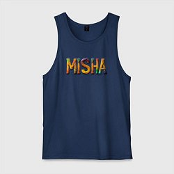 Майка мужская хлопок Misha yarn art, цвет: тёмно-синий