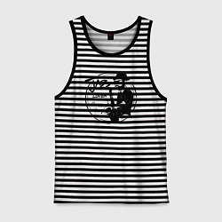 Майка мужская хлопок Jazz lover, цвет: черная тельняшка