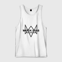 Майка мужская хлопок WatchDogs, цвет: белый