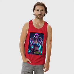 Майка мужская хлопок League of Legends Akali Kda, цвет: красный — фото 2