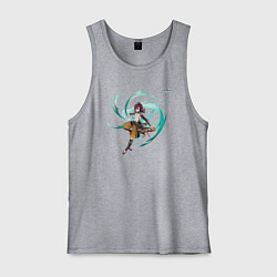 Майка мужская хлопок Сиканоин Хэйдзо из Геншин Импакт, цвет: меланж