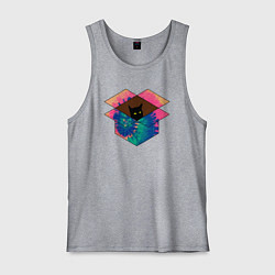 Майка мужская хлопок Не выходи из коробки, цвет: меланж