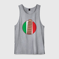 Майка мужская хлопок Пизанская башня, цвет: меланж