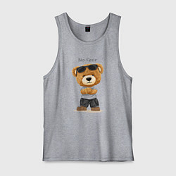 Мужская майка Плюшевый медвежонок - бесстрашный