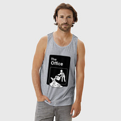 Майка мужская хлопок Суп и офис, цвет: меланж — фото 2