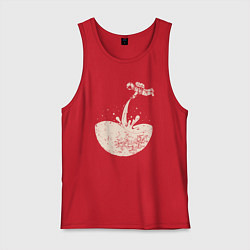 Майка мужская хлопок Космический всплеск, цвет: красный