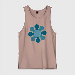 Майка мужская хлопок Фигура из кругов, цвет: пыльно-розовый