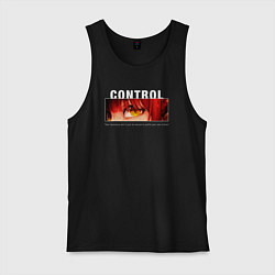 Майка мужская хлопок Глаза Макимы - Человек бензопила, цвет: черный