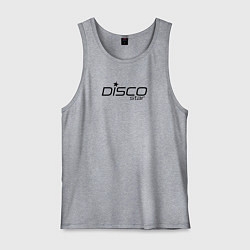 Майка мужская хлопок Disco star in black, цвет: меланж